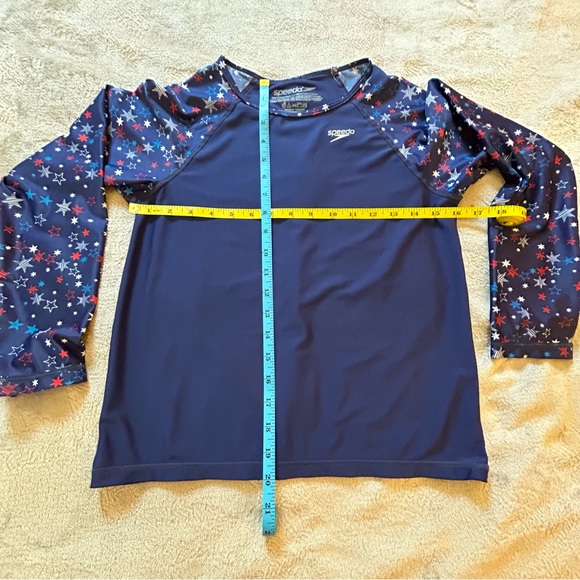 Speedo Girls' Long Sleeve Color Block UPF 50 Rash Guard  XL - Picture 9 of 9